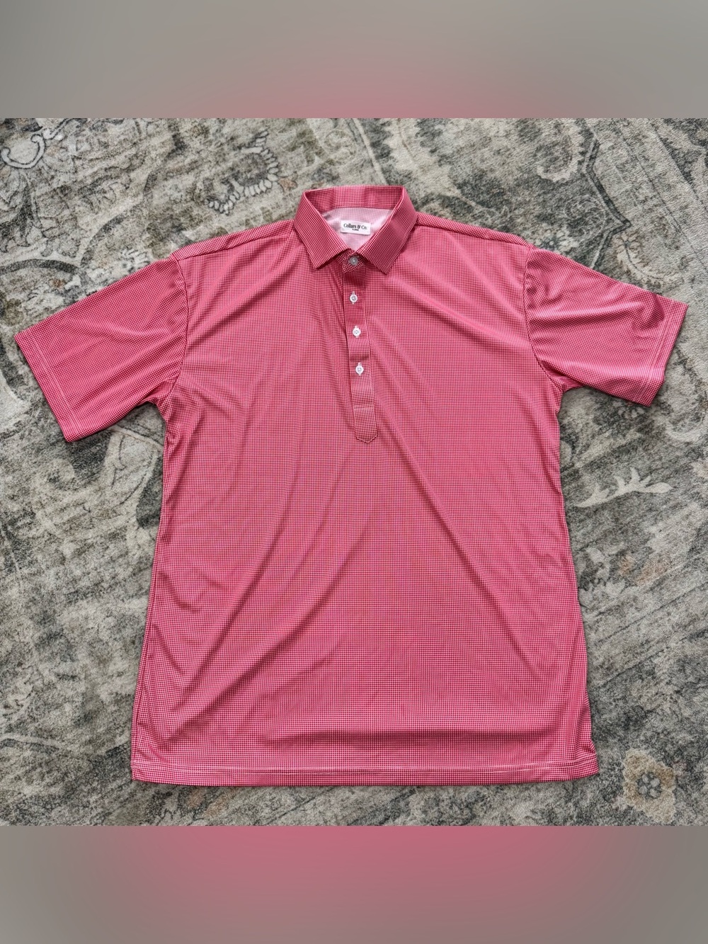 Collars & Co. The Performance Polo Red Gingham XL-Large